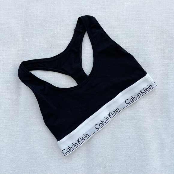 CALVIN KLEIN Racerback Bralette - Black - Picture 3 of 3